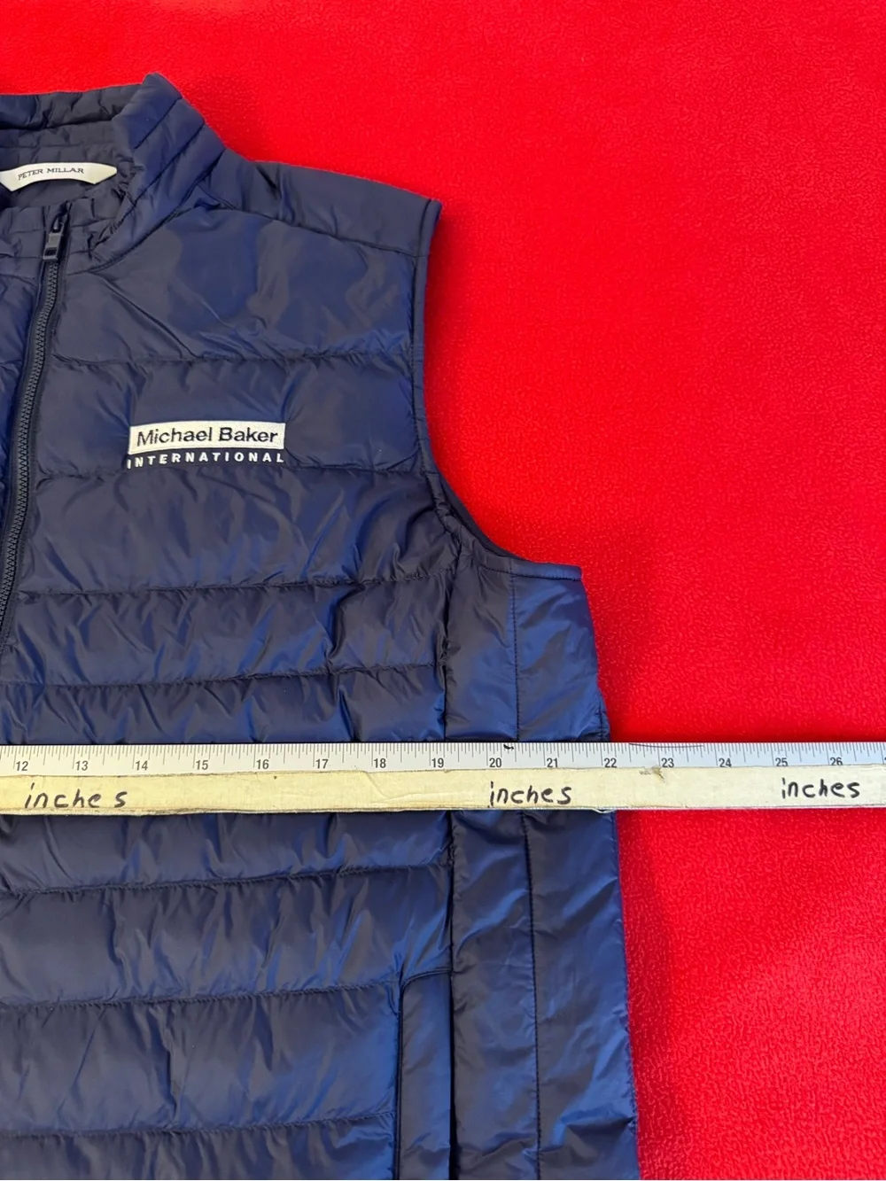 Peter Millar Crown Sport All Course Vest Quilted Blue Size M Company Logo EUC